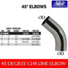 L645-1515SC 6" 45 Degree Exhaust Elbow 15" x 15" OD-OD Chrome