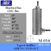 M-034 Type 4 Muffler Bluebird-GMC Bus 4 IN-OUT 11" Round 36" long