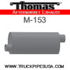 M-153 Type 2 Oval Muffler 8.25" x 11.5" x 27" 4" IN-OUT