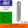 M-444 Type 1 Muffler 10" Round 4" Inlet-Outlet 44.5" Body - 51" Overall