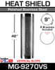 9" x 48" 270 Degree Muffler Guard Vertical Slot Stainless Steel MG-9270VS