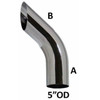 5" x 16.5" Dump Truck Exhaust Stack 60 Degree OD Bottom OB-560C