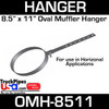 8.5" x 11" Oval Muffler Exhaust Hanger OMH-8511