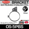5" Peterbilt Offset Stack Mount Bracket Polished SS OS-5PBS