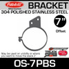 7" Peterbilt Offset Stack Mount Bracket Polished SS OS-7PBS