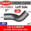 14-11380CP Peterbilt Exhaust Left Side Chrome Elbow PB-11380LC