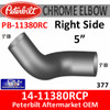 14-11380RCP Peterbilt Exhaust Right Chrome Elbow PB-11380RC