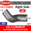 14-11380RCP Peterbilt Exhaust Right Chrome Elbow PB-11380RC