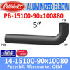 14-15100-90x100880 Peterbilt Exhaust 5" 90 Degree Aluminized Elbow