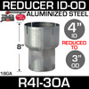 4" ID to 3" OD Exhaust Reducer Aluminized Pipe R4I-3OA