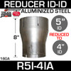 R5I-4IA 5" ID to 4" ID Exhaust Reducer Aluminized Pipe