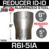 R6I-5IA 6" ID to 5" ID Exhaust Reducer Aluminized Pipe