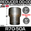 R7O-5OA 7" OD to 5" OD Exhaust Reducer Aluminized Pipe
