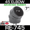 7" Air Intake Rubber 45 Degree Elbow RE-745