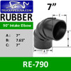 RE-790 7" 90 Degree Air Intake Rubber Elbow