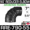 7" to 5.5" 90 Degree Reducer Air Intake Rubber Exhaust Elbow
