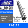 RS-312A 3 inch x 12 inch Aluminized Exhaust Repair Section ID-ID