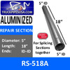 5 inch x 18 inch Aluminized Exhaust Repair Section ID-ID