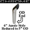 SA6-48SBC-5 6" x 48" Aussie Chrome Exhaust Stack Reduced to 5" OD