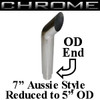 SA7-48SBC-5 7" x 48" Aussie Chrome Exhaust Stack Reduced to 5" OD