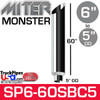 6" x 60" Miter Cut Chrome Monster Stack Reduced to 5" OD SP6-60SBC