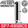 7" x 48" Miter Cut Chrome Monster Stack Reduced to 5" OD