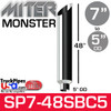7" x 48" Miter Cut Chrome Monster Stack Reduced to 5" OD