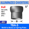 5" Tilt Ball Aluminized Heat Diverter Box Connector TBA-5
