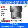 5" Tilt Ball Aluminized Heat Diverter Box Connector TBA-5