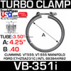 VB-351I - V-Band Turbo Clamp Cummins-Ford-International