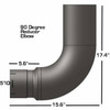 23529-3540C Western Star 6" 90 Elbow Reduced to 5" ID WS6-3540C