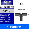 5" Y-Pipe Aluminized Exhaust No Plate 25'' x 14'' Y-500NPA