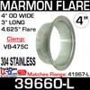 4" Marmon Exhaust 4.625" Flare 304 Stainless Steel 39660-L