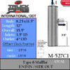 M-527C1 Type 6 Muffler 8.25 " x 11.5" x 32.5 - 3.5" IN 4" OD OUT