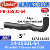 14-15501 Peterbilt 357,378,379 409 Stainless Elbow PB-15501-S4 - SPECIAL ORDER