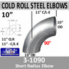 3-1090-10 10" Exhaust Elbow 90 Degree Cold Roll Steel 10" CLR