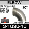 10" Exhaust Elbow 90 Degree Cold Roll Steel 10" CLR 3-1090-10