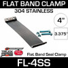4" 304 Stainless Steel Flex-Seal Exhaust Clamp FL-4SS