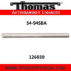 126030 Thomas Bus 4" x 94" Straight Exhaust Pipe OD/OD Aluminized S4-94SBA