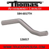 126017 Thomas Bus 4" 3-Bend Exhaust Pipe ID/ID Aluminized SB4-6017TH default