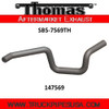 147569 Thomas Bus 4" 5-Bend Exhaust Pipe ID/OD Aluminized SB5-7569TH default