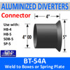 BT-54A 4" OD Aluminized Tube to Weld to Diverter Box
