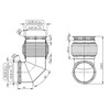Volvo Mack SCR Outlet Exhaust Pipe 22983341-Dimensions