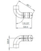 Kenworth SCR Outlet Exhaust Pipe-Dimensions