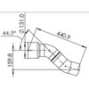 Peterbilt SCR Outlet Exhaust Pipe-Dimensions