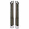 mitered chrome stacks
