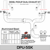 DPU-5SK 5" Dual Pick-up Exhaust Stack Kit