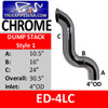 4" Dump Stack Chrome OD Bottom ED-4LC (ED-4LC)