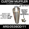 11" Universal Muffler 5" OD End In and Out Muffler ARG-0536OD-11
