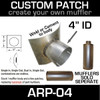 4" ID Universal Muffler Patch 8x8 ARP-04